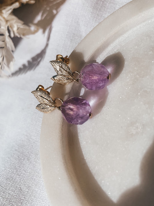 Clara Amethyst Earrings