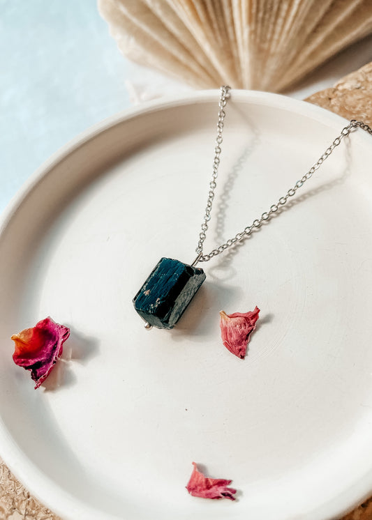 Raw Tourmaline Necklace