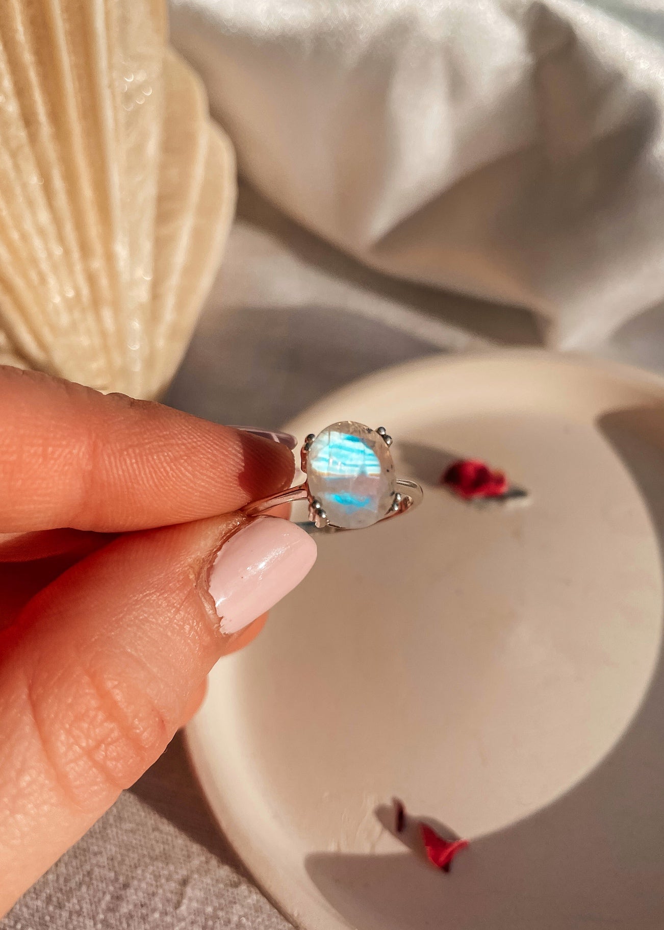 Moonstone Oval Ring