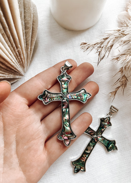 Paua Shell Cross