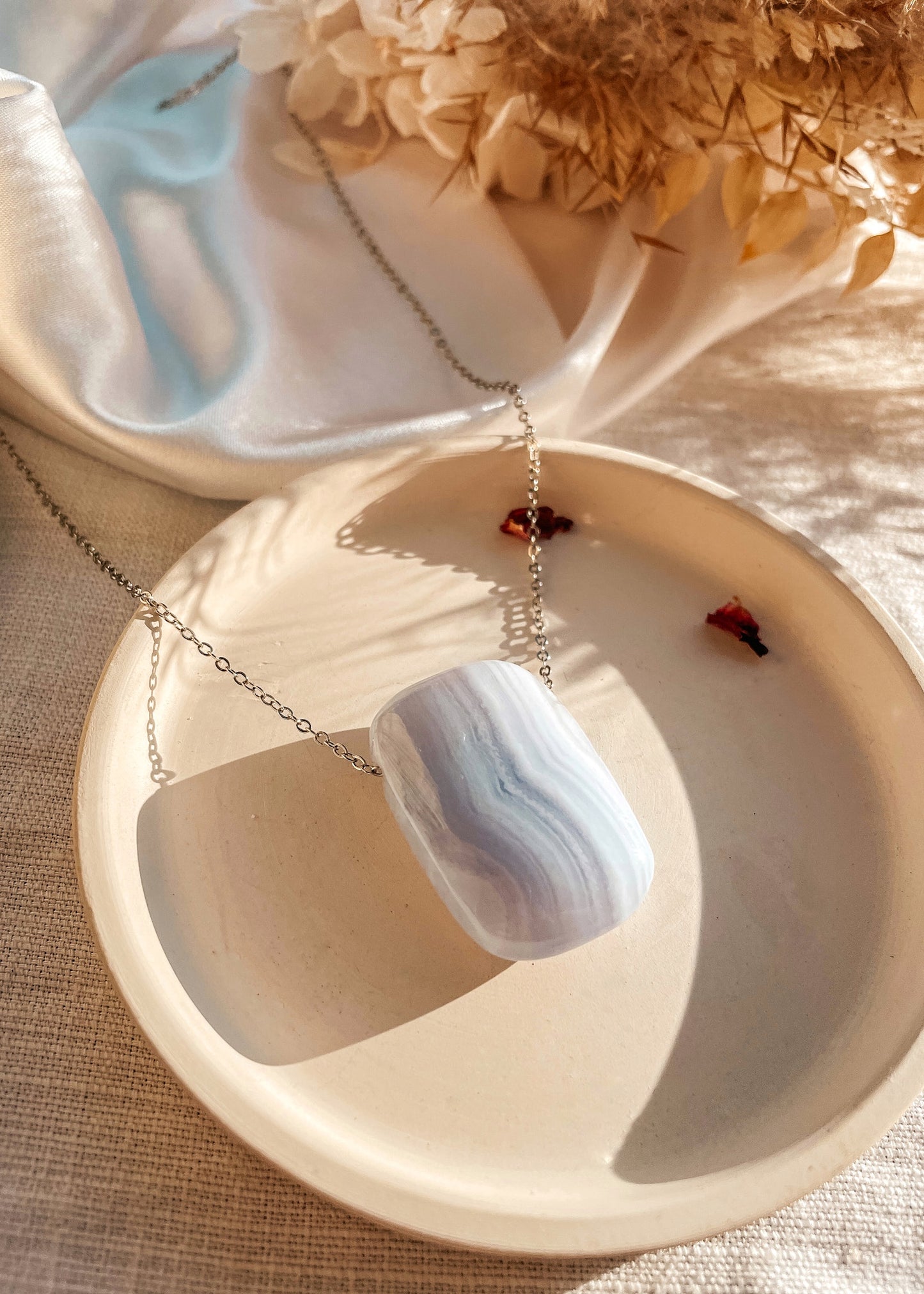 Blue Lace Agate Necklace