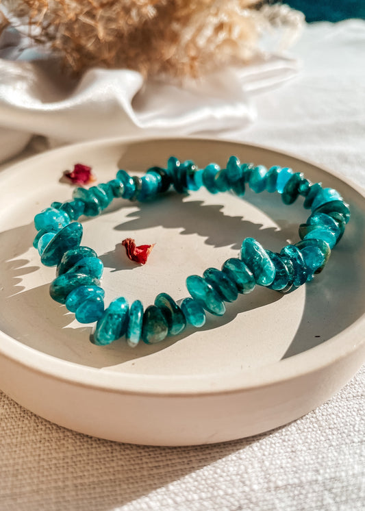 Rare Blue Apatite Bracelet