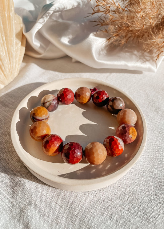 Mookaite Large Stone Bracelet- Australian