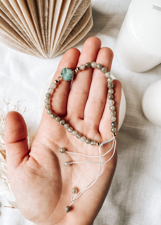 Labradorite Agate Druzy Bracelet