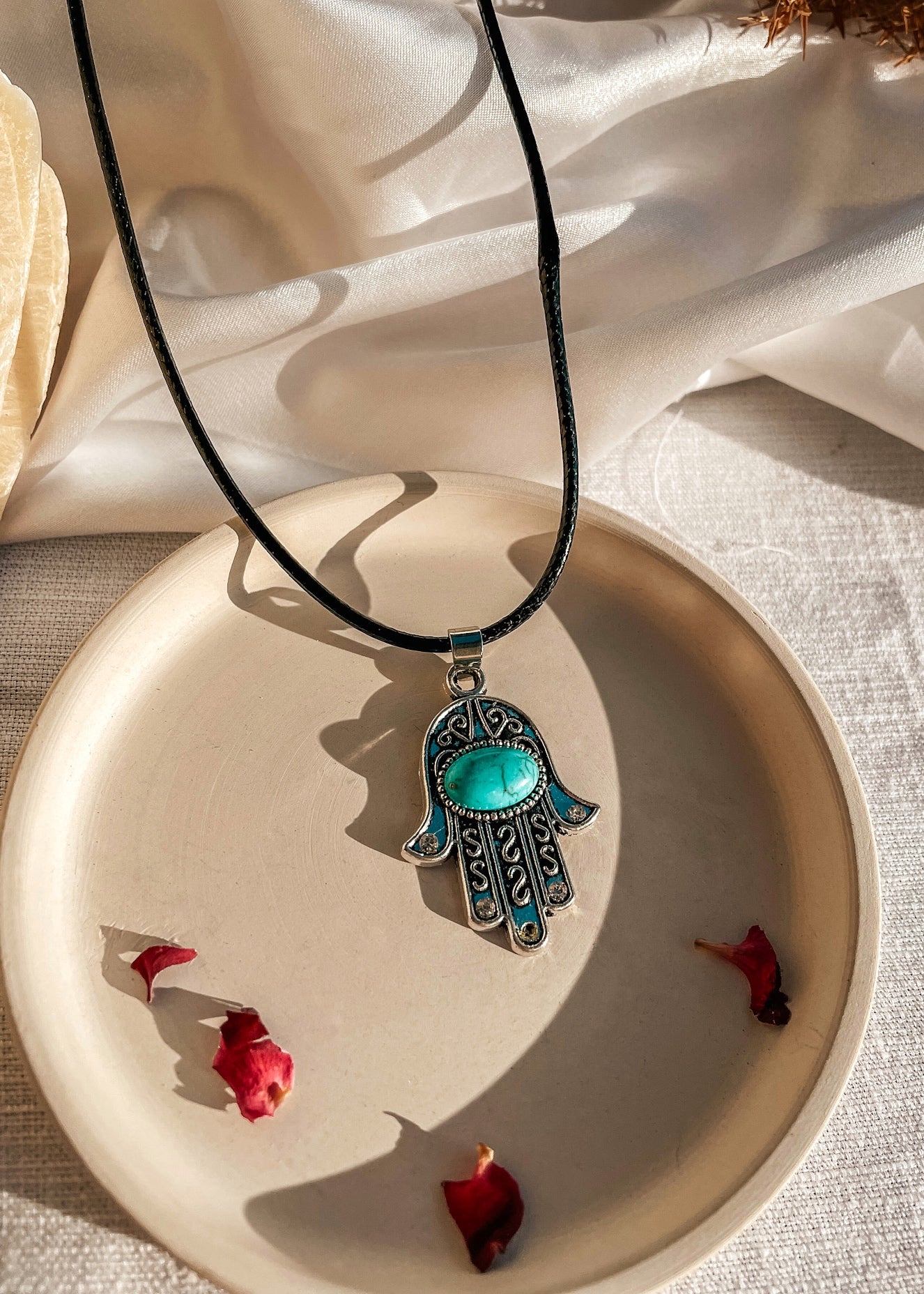 Turquoise Hamsa Hand Necklace