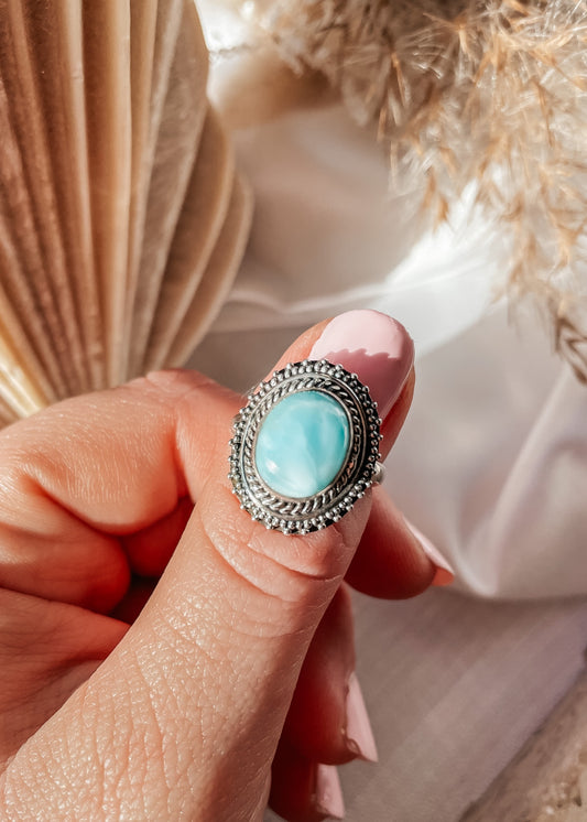 Tranquility Larimar Oval Ring