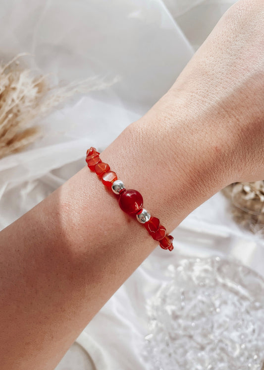 Carnelian Silver Bracelet