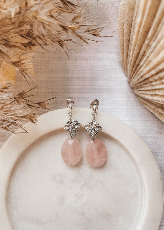 Alara Rose Quartz Earring