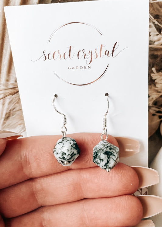 Moss Agate Earrings