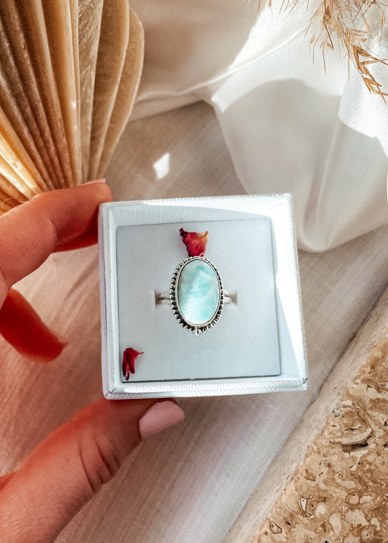 Renee Larimar Oval Ring