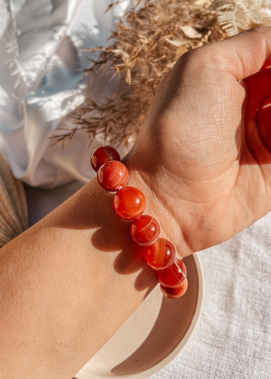 Carnelian Bracelet- large beads