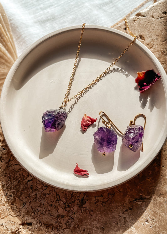 Raw Amethyst Necklace